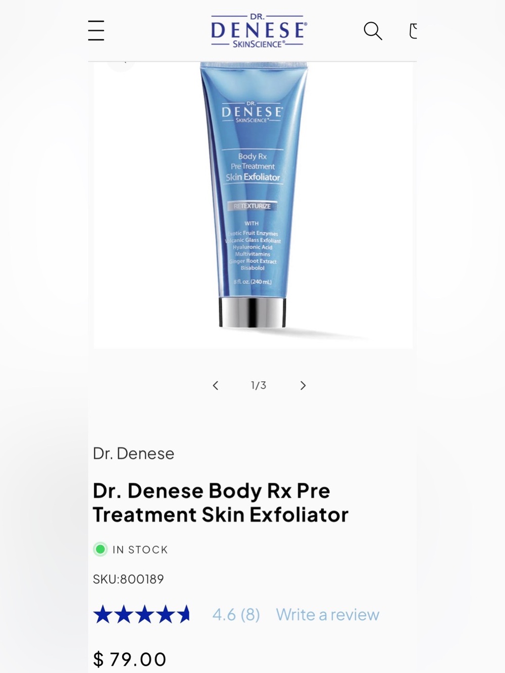 Body Rx Skin Exfoliator - Blue - Picture 2 of 5
